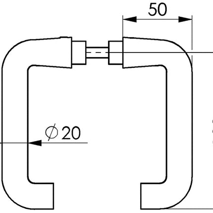 AMF pièce de perçage de poignée de porte 475L métal léger F1 / couleur argent ( 3311021033 )