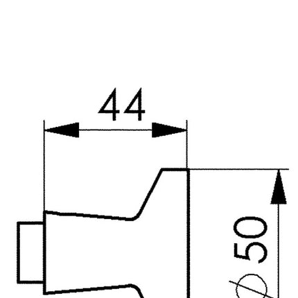 Pomello AMF parte foro porta 477L metallo chiaro F1 / argento ( 3311121008 )