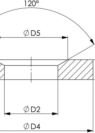 Gniazdo stożkowe AMF DIN 6319G dla śrub M20 ( 4000833451 )