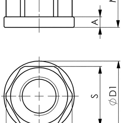 AMF Tuerca hexagonal DIN 6331 M12 Ancho entre planos 18 mm ( 4000603344 )