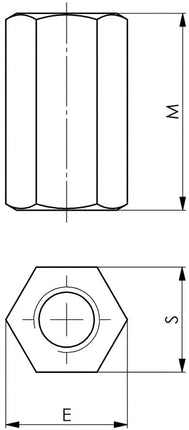 AMF Verlängerungsmutter Nr. 6334 M12 Schlüsselweite 19 mm ( 4000833425 )