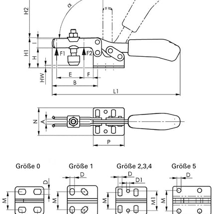 Abrazadera horizontal AMF nº 6830 tamaño 4 ( 4000833510 )