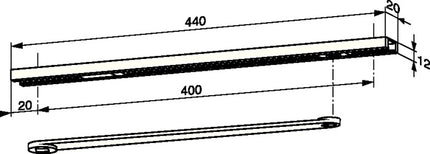DORMAKABA slide channel G 96 N for ITS 96 ( 3325032037 )