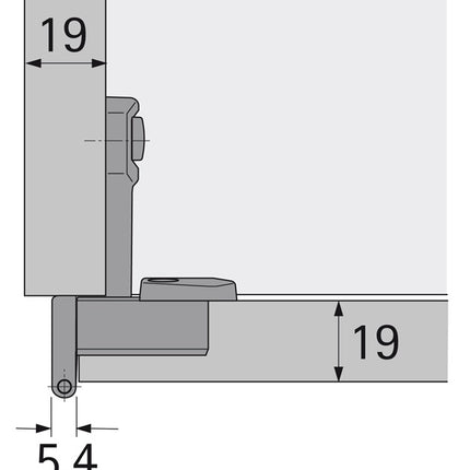 Zawias podstawowy HETTICH Selekta Pro 2000 230° wystający, półwystający ( 8000610132 )