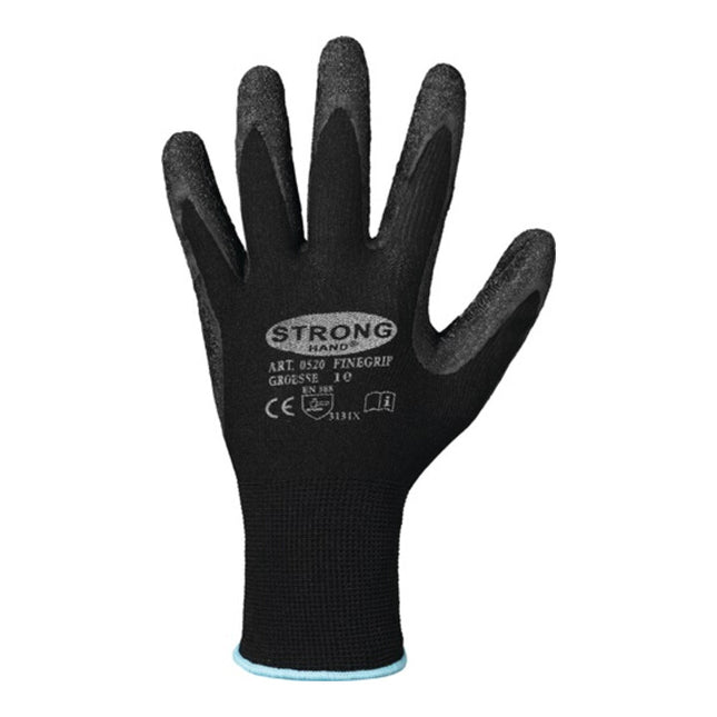 GUANTES STRONGHAND Finegrip talla 7 negro ( 8000140716 )