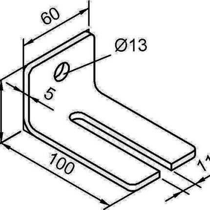 HELM angle fixing 104 WD profile 100 steel ( 3000255821 )
