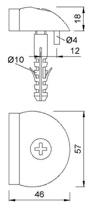 KWS door buffer 2001.31 Height 18 mm ( 3000258199 )