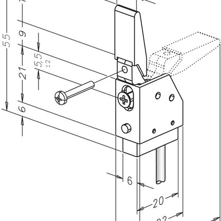 Contact de commutation de verrou ASSA ABLOY 878 sans gâche ( 3000251812 )