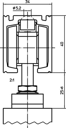 GEZE Amortisseur de fermeture Perlan 140 SoftStop 80 kg EV 1 ( 3326039043 )