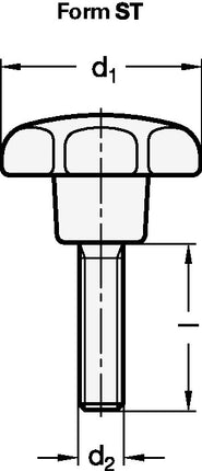 Manopola a stella GANTER GN 6336.4 Vite per manopola a stella ( 4601000891 )