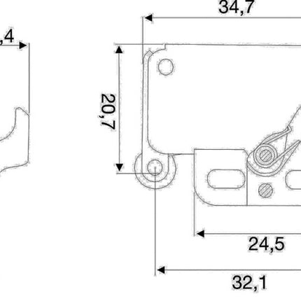 BMB spring catch ML nickel-plated steel ( 3000271718 )