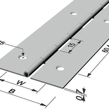 PG Stangenscharnier Scharnierbreite offen 32 mm Materialstärke 0,7 mm ( 3000272021 )