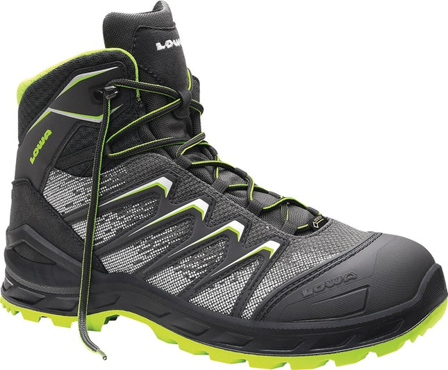 LOWA botas de seguridad Larrox Work GTX gris Mid talla 44 gris/verde ( 8000469069 )