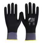 Guantes NITRAS SKIN FLEX C talla 9 gris/negro ( 8000636600 )