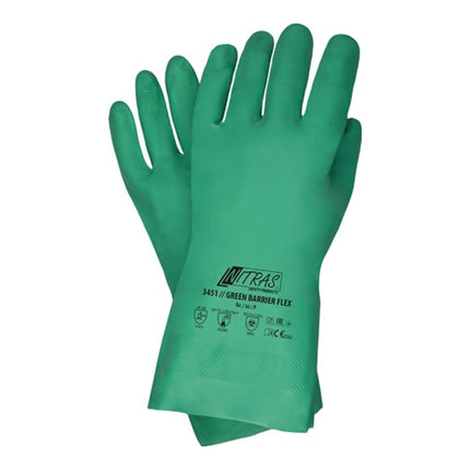 Gants de protection chimique NITRAS Green Barrier Flex taille 8 vert ( 4000391093 )