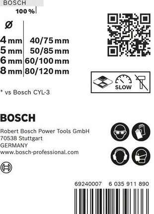 BOSCH Expert MultiConstruction CYL-9 Set di 4 punte da trapano da 4/5/6/8 mm ( 4000909784 )