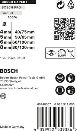 BOSCH Expert MultiConstruction CYL-9 4-częściowy zestaw wierteł 4/5/6/8 mm ( 4000909784 )