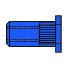 GESIPA tuerca remachable vástago remachador dxl 7 x 11,5 mm M5 (4000813528)