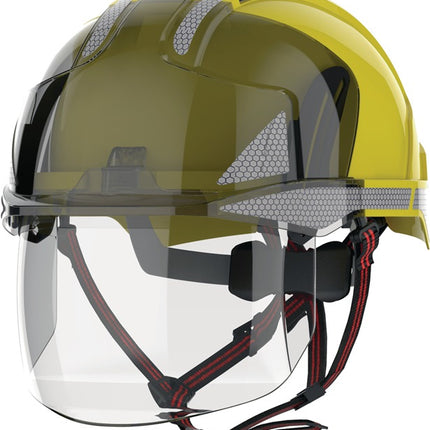 JSP Industriekletterhelm EVO® VISTAshield® Dualswitch™ gelb/rauch ( 4000370824 )
