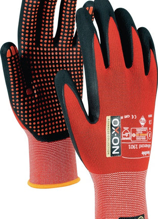 OX-ON Gloves Flexible Advanced 1901 size 9 black/red ( 4000391343 )