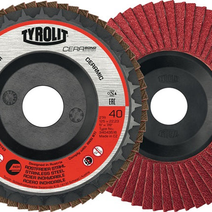 TYROLIT flap disc CERABOND Ø 125 mm grain size 80 flat ( 4000845248 )