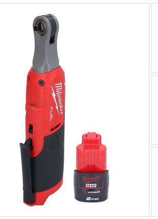 Milwaukee M12 FHIR14-201 carraca a batería 12 V 47 Nm 1/4" sin escobillas + 1x batería 2,0 Ah - sin cargador