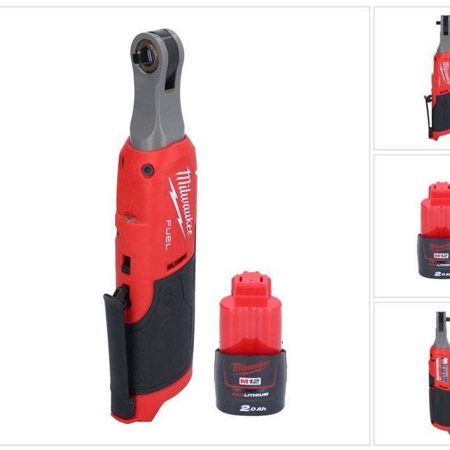 Milwaukee M12 FHIR14-201 Akku Ratsche 12 V 47 Nm 1/4" Brushless + 1x Akku 2,0 Ah - ohne Ladegerät