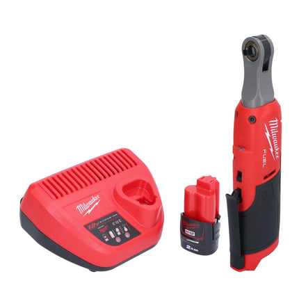 Milwaukee M12 FHIR14-201 carraca a batería 12 V 47 Nm 1/4" sin escobillas + 1x batería 2,0 Ah + cargador