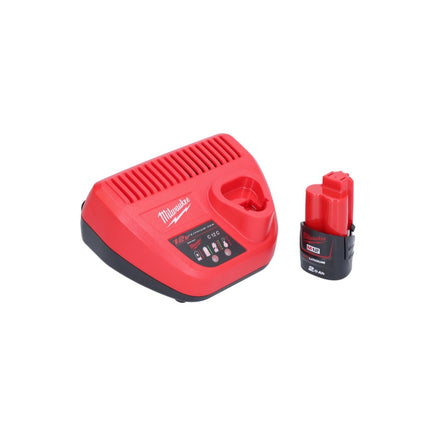 Milwaukee M12 FHIR14-201 carraca a batería 12 V 47 Nm 1/4" sin escobillas + 1x batería 2,0 Ah + cargador