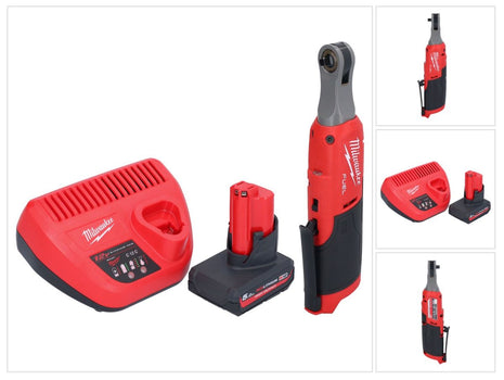 Milwaukee M12 FHIR14-501 Akku Ratsche 12 V 47 Nm 1/4" Brushless + 1x Akku 5,0 Ah + Ladegerät