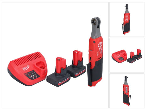 Milwaukee M12 FHIR14-502 Akku Ratsche 12 V 47 Nm 1/4" Brushless + 2x Akku 5,0 Ah + Ladegerät