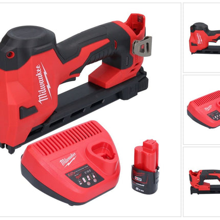 Milwaukee M12 BCST-201 tachuela sin cable 12 V 19 x 25,4 mm + 1x batería recargable 2,0 Ah + cargador