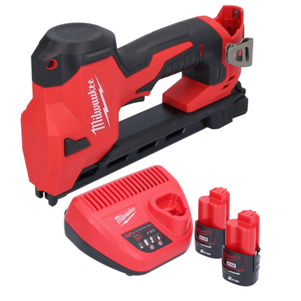 Tachonadora sin cable Milwaukee M12 BCST-202 12 V 19 x 25,4 mm + 2x batería recargable 2,0 Ah + cargador