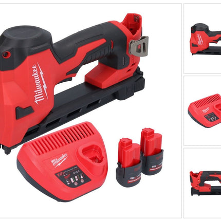 Milwaukee M12 BCST-252 cordless tacker 12 V 19 x 25.4 mm + 2x rechargeable battery 2.5 Ah + charger