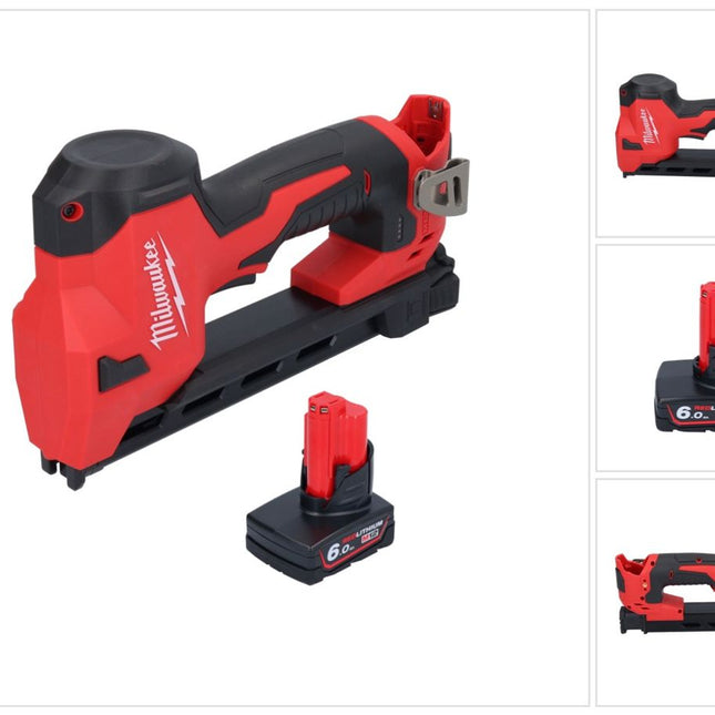 Pinza a batteria Milwaukee M12 BCST-601 12 V 19 x 25,4 mm + 1x batteria ricaricabile 6,0 Ah - senza caricabatterie
