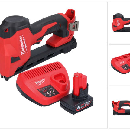 Milwaukee M12 BCST-601 Akku Tacker 12 V 19 x 25,4 mm + 1x Akku 6,0 Ah + Ladegerät