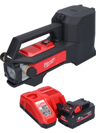 Bomba de trasvase a batería Milwaukee M18 BTP-801 18 V 1817 l/h + 1x batería 8,0 Ah + cargador