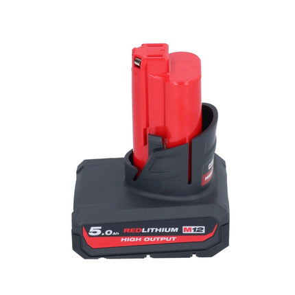 Limpiador de tuberías a batería Milwaukee M12 BDC8-501C 12 V + 1x batería 5,0 Ah + espiral + cubo - sin cargador