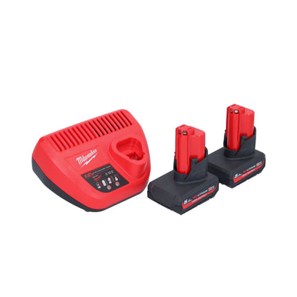 Limpiador de tuberías a batería Milwaukee M12 BDC8-502C 12 V + 2x baterías 5,0 Ah + cargador + espiral + cubo