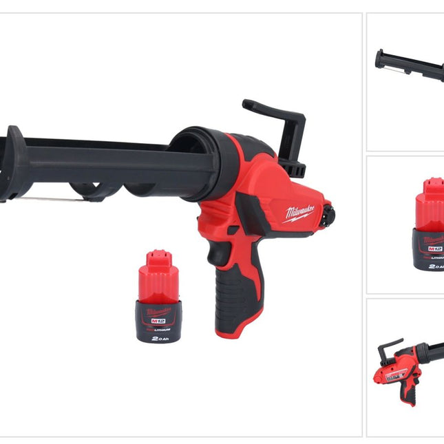 Milwaukee M12 PCG/310-201 Presse à cartouche sans fil 12 V 310 ml + 1 batterie 2,0 Ah - sans chargeur