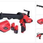 Milwaukee M12 PCG/310-202 Akku Kartuschenpresse 12 V 310 ml + 2x Akku 2,0 Ah + Ladegerät