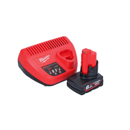 Pistola de cartuchos a batería Milwaukee M12 PCG/310-601 12 V 310 ml + 1x batería 6,0 Ah + cargador
