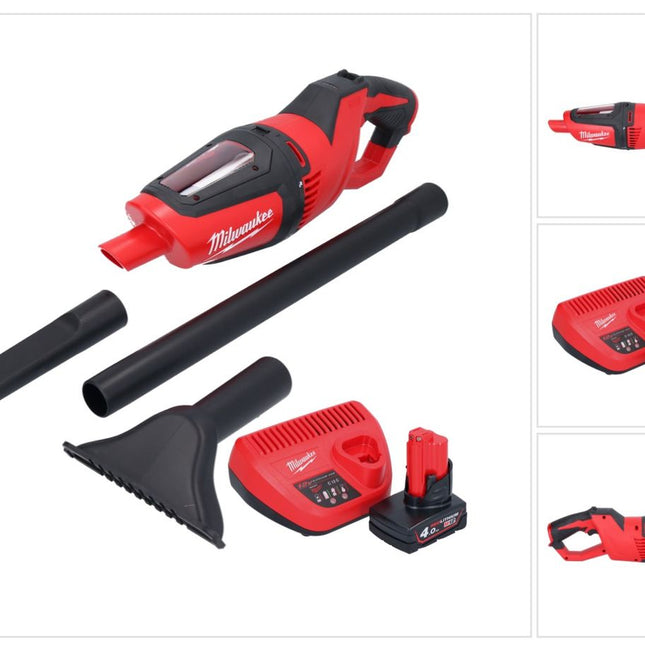 Milwaukee M12 HV-401 Akku Staubsauger 12 V + 1x Akku 4,0 Ah + Ladegerät