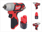 Milwaukee M12 BIW38-201 akumulatorowy klucz udarowy 12 V 135 Nm 3/8˝ + 1x akumulator 2,0 Ah - bez ładowarki