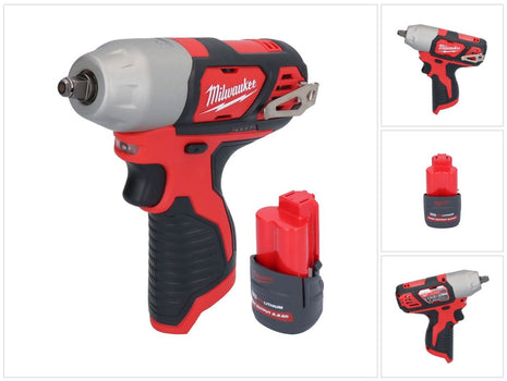 Milwaukee M12 BIW38-251 Cordless impact wrench 12 V 135 Nm 3/8" + 1x rechargeable battery 2.5 Ah - without charger