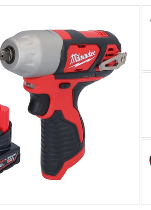 Milwaukee M12 BIW38-401 akumulatorowy klucz udarowy 12 V 135 Nm 3/8˝ + 1x akumulator 4,0 Ah - bez ładowarki