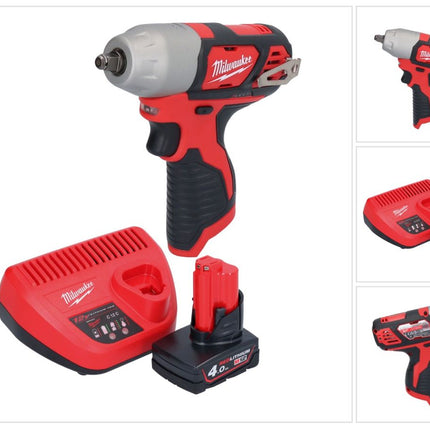 Llave de impacto inalámbrica Milwaukee M12 BIW38-401 12 V 135 Nm 3/8˝ + 1x batería 4,0 Ah + cargador