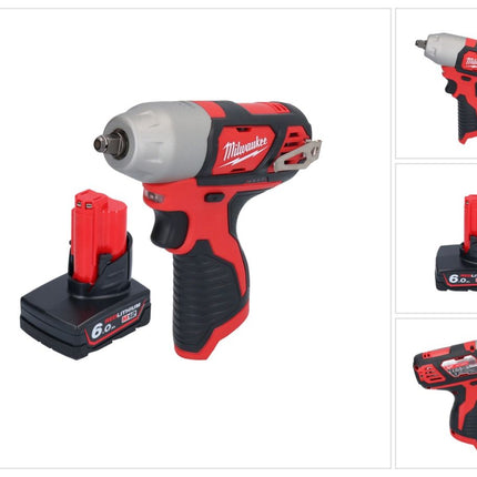 Milwaukee M12 BIW38-601 cordless impact wrench 12 V 135 Nm 3/8" + 1x rechargeable battery 6.0 Ah - without charger