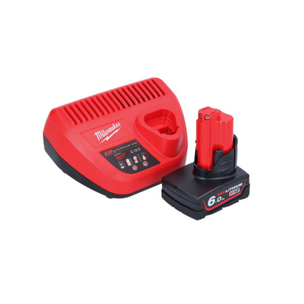 Llave de impacto inalámbrica Milwaukee M12 BIW38-601 12 V 135 Nm 3/8˝ + 1x batería 6,0 Ah + cargador