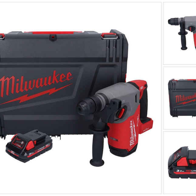 Milwaukee M18 ONEFHX-301X Akku Kombihammer 18 V 2,5 J SDS-Plus Brushless + 1x Akku 3,0 Ah + HD-Box - ohne Ladegerät